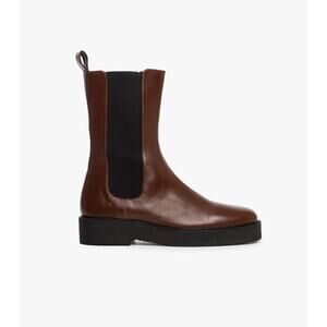 STAUD Palamino Boots Mahogany Brown Chelsea Size 36 6 Black Chunky Sole NEW $425